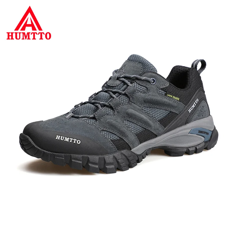 Top Trends: 2019 New Breathable Hiking Shoes Soft Non-slip Cushioning Trekking Shoes High Quality Genuine Leather Sport Outdoor Shoes Shoppable Styles