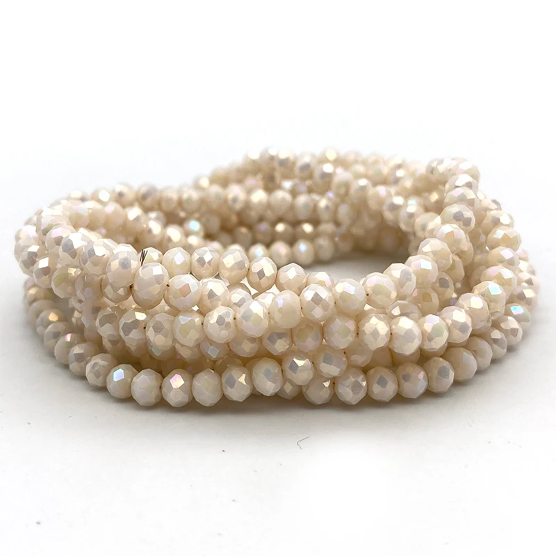 Top Trends: 2 3 4 6 8mm White Czech Glass Faceted Flat Round Crystal Beads Loose Spacer Beads For Jewelry Making DIY Bracelet Necklace Shoppable Styles