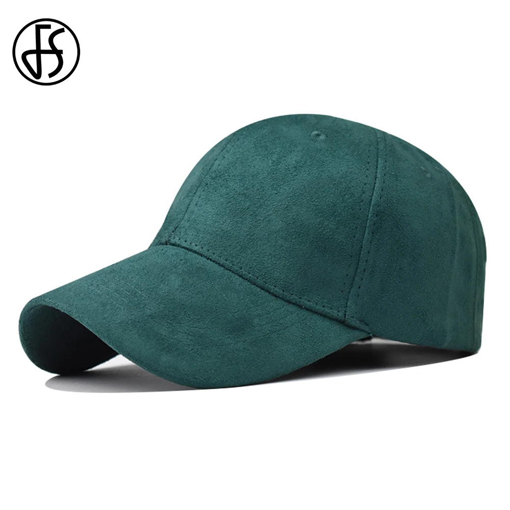 Top Trends: FS Luxury Brand Suede Baseball Cap For Men Warm Winter Women Hat Stylish Yellow Green Curved Brim Face Caps Casquette Femme 2024 Shoppable Styles