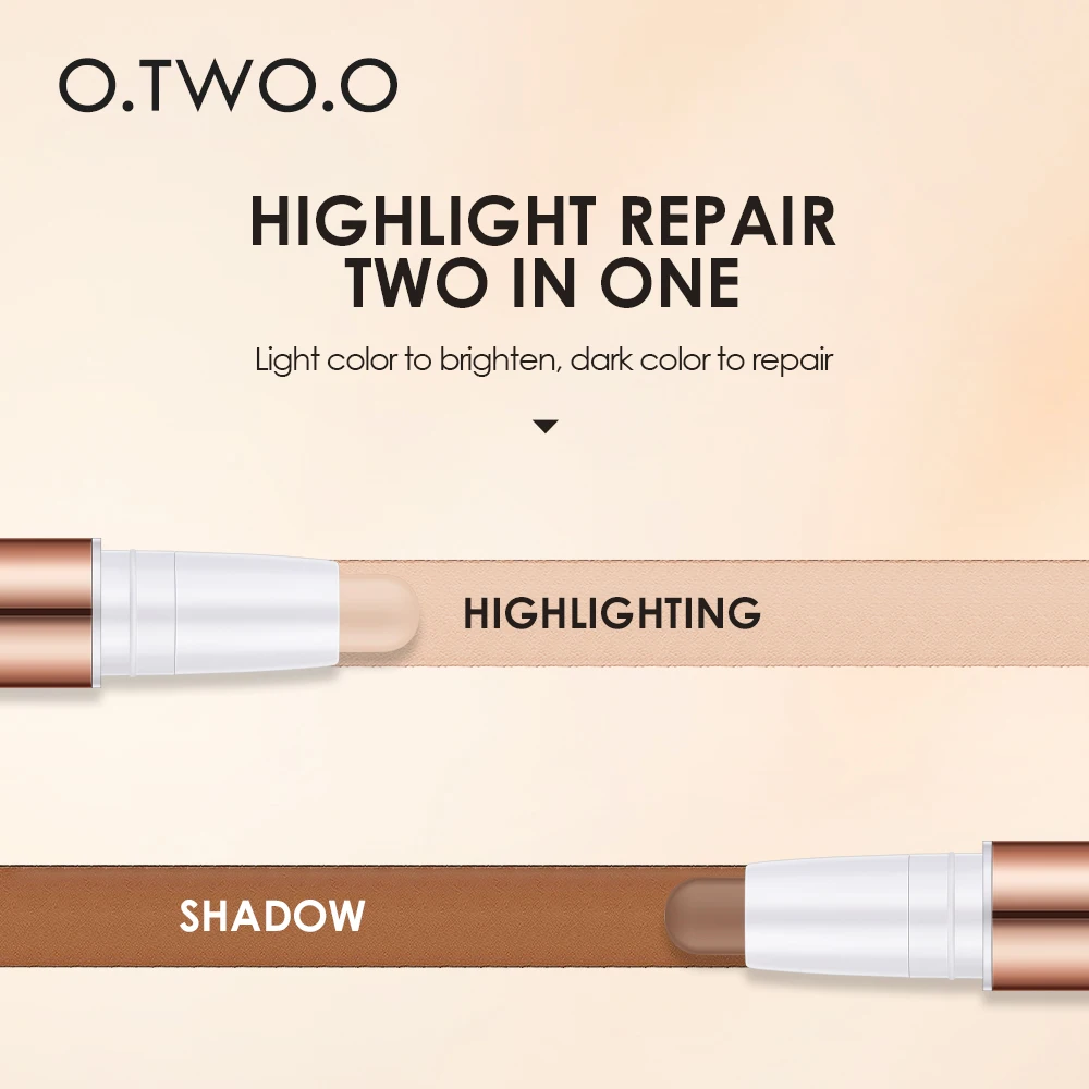 Top Trends: O.TWO.O Contour Stick Double Head Contour Pen Waterproof Matte Finish Highlighters Shadow Contouring Pencil Cosmetics For Face Shoppable Styles - Image 5