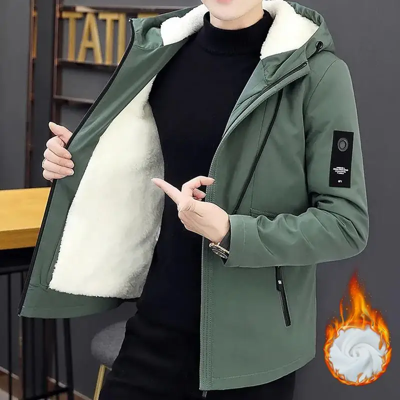 Top Trends: Plus Velvet Men Winter Clothing Male Trench Coat Parkas Windbreakers Raincoats Casual Loose Overcoat Masculine Jacket For Men Shoppable Styles