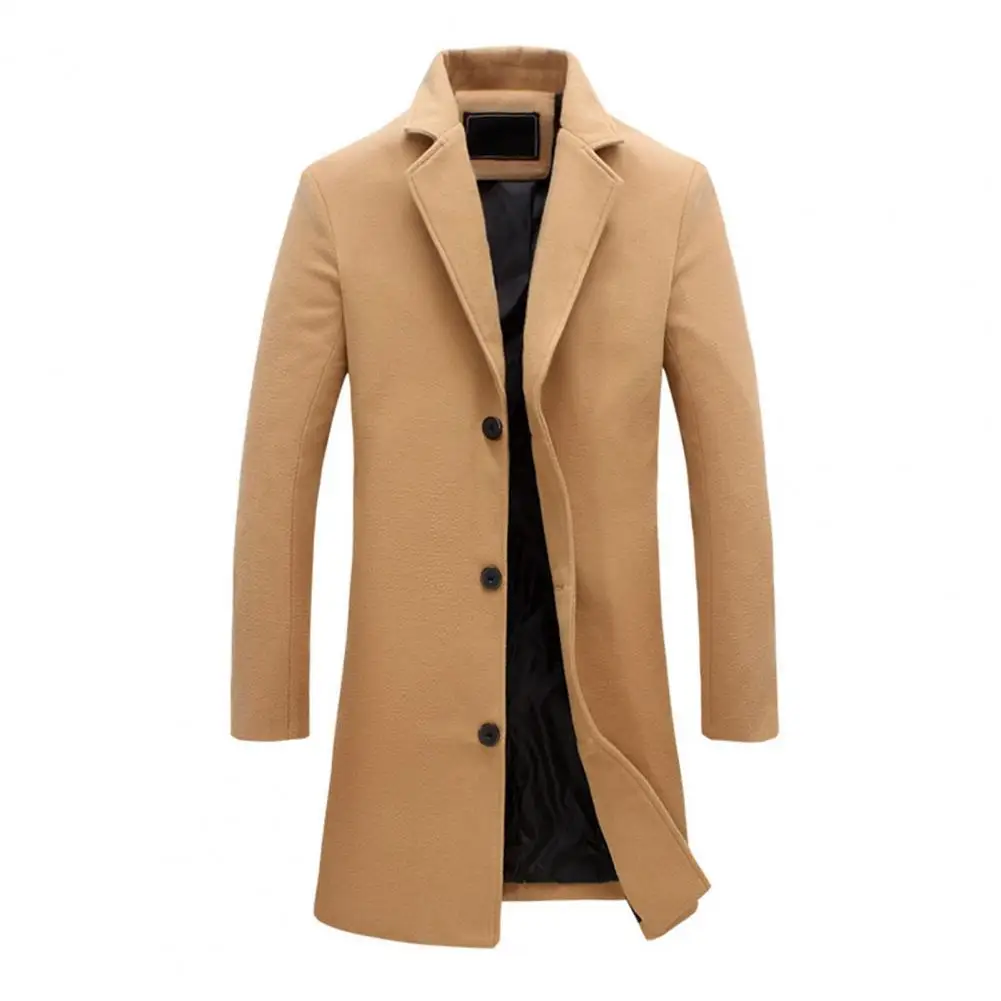 Top Trends: Decorative Men Jacket Easy Match Polyester Single Breasted Men Overcoat For Winter Shoppable Styles