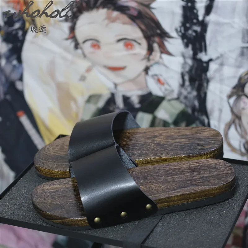 Top Trends: WHOHOLL Japanese Wooden Geta Clogs Slippers Man Women Summer Platform Slipper Wood Bottom Japanese Anime Cosplay Shoes Shoppable Styles