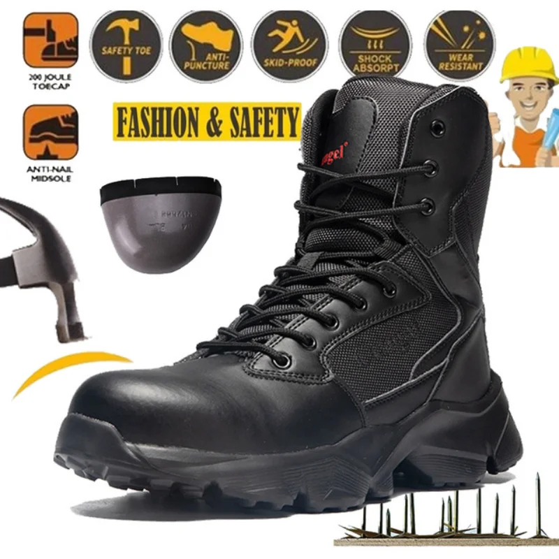 Top Trends: 2021 Safety Work Shoes Construction Men Outdoor Steel Toe Cap Shoes Men Puncture Proof High Quality Lightweight Safety Boots Shoppable Styles