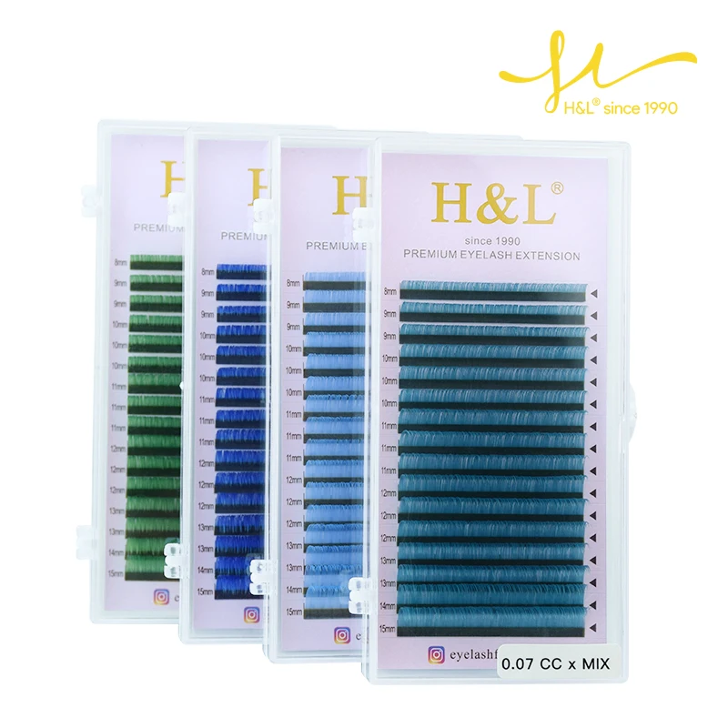 Top Trends: H&L New C / D / CC Curl 0.07 Mm Mix Length False Lashes Eyelash Individual Colored Lashes Faux Eyelash Extensions Shoppable Styles