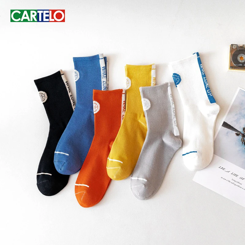 Top Trends: CARTELO Basketball Socks Breathable Cotton Socks Autumn Winter Sports Running Sweat Absorbent Solid Color Skateboard Men Socks Shoppable Styles