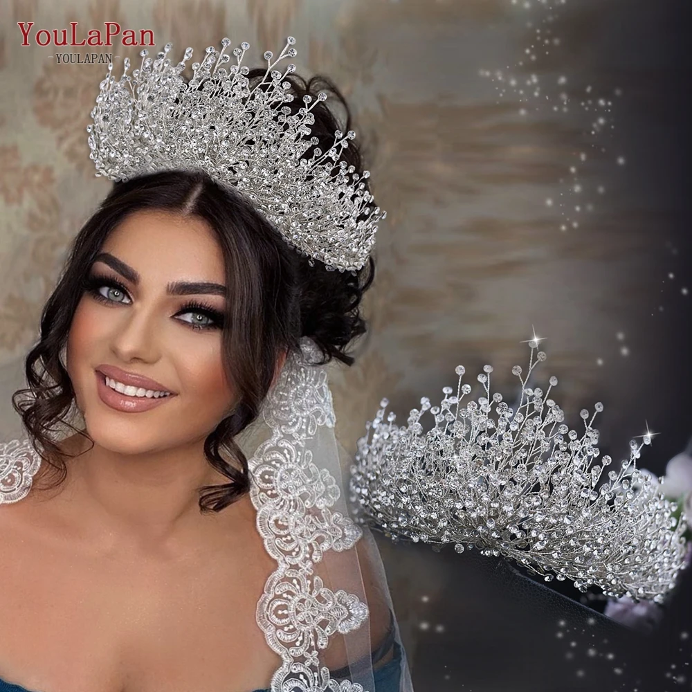 Top Trends: TOPQUEEN Bridal Headband Rhinestones Tiaras And Crowns Luxury Hairbands Hair Accessories Wedding Crown Bride Headwear HP193P Shoppable Styles