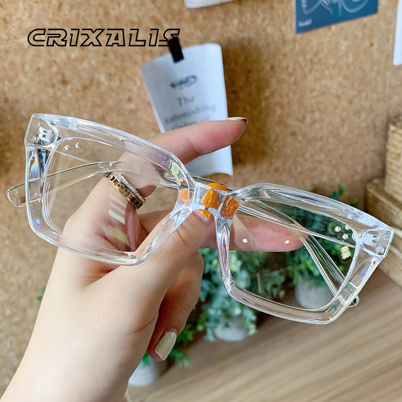 Top Trends: CRIXALIS Rectangle Blue Light Glasses Women 2023 Luxury Brand Small Retro Transparent Eyewear Ladies Computer Eyeglass Men UV400 Shoppable Styles