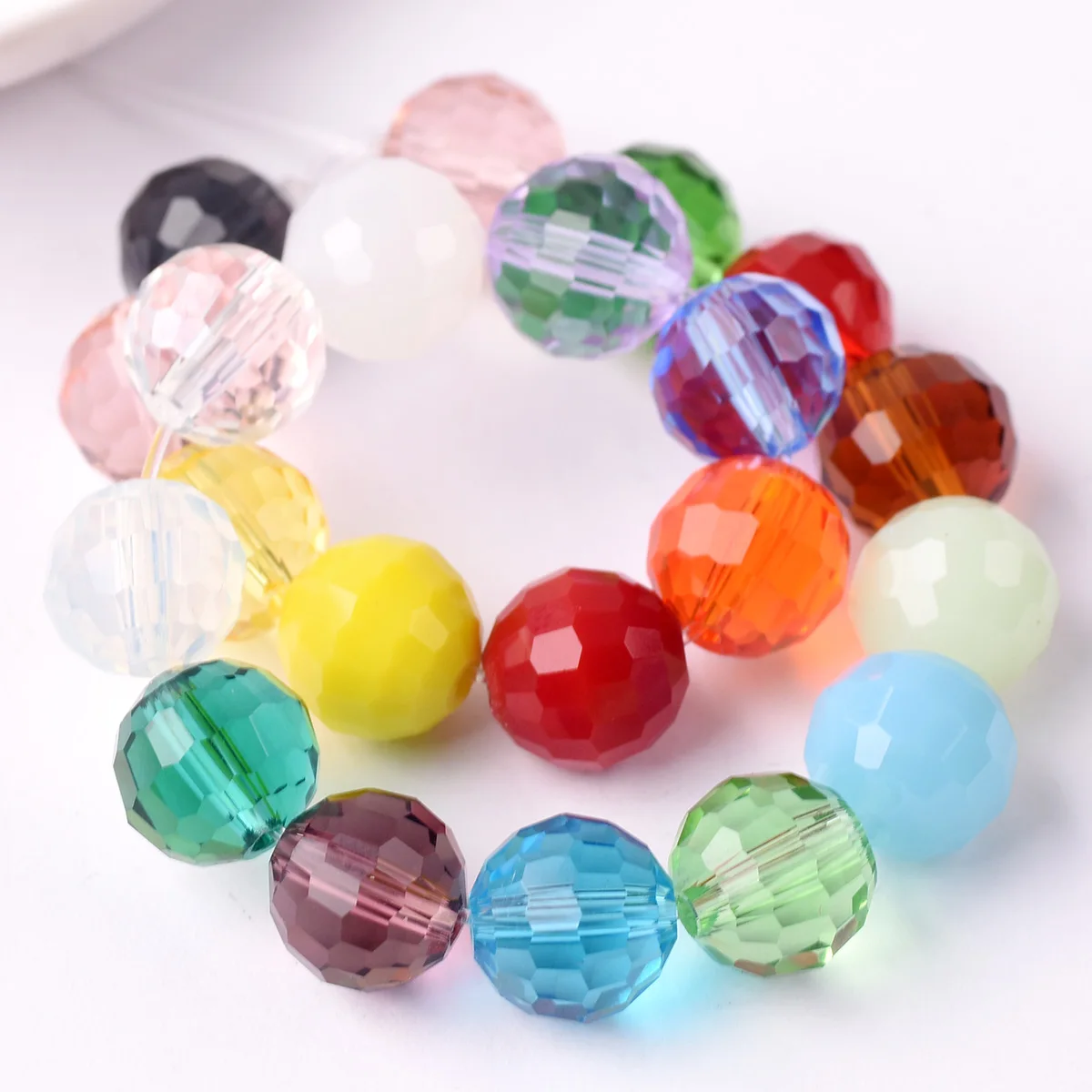 Top Trends: Round 96 Facets 6mm 8mm 10mm 12mm Faceted Crystal Glass Loose Spacer Beads Wholesale Bulk Lot For Jewelry Making Findings Shoppable Styles