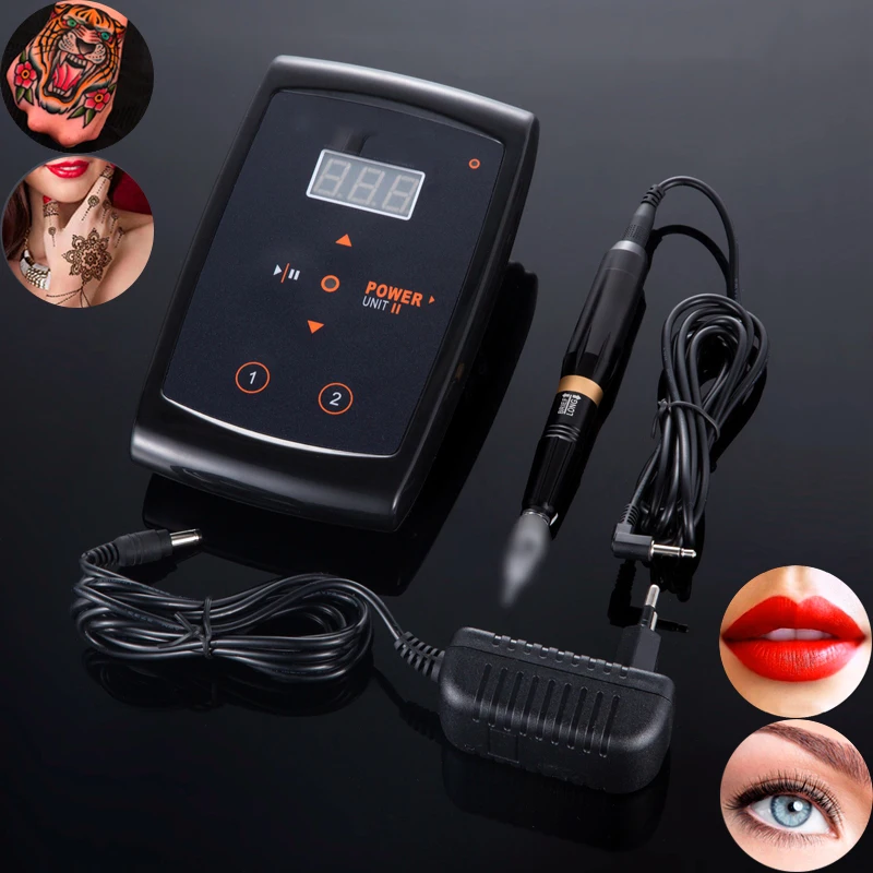 Top Trends: Professional Tattoo Gun Eyebrow Tattoo Machine Pen For Permanent Make Up Eyebrows Microblading Makeup Machine Kit Swiss Motor Shoppable Styles