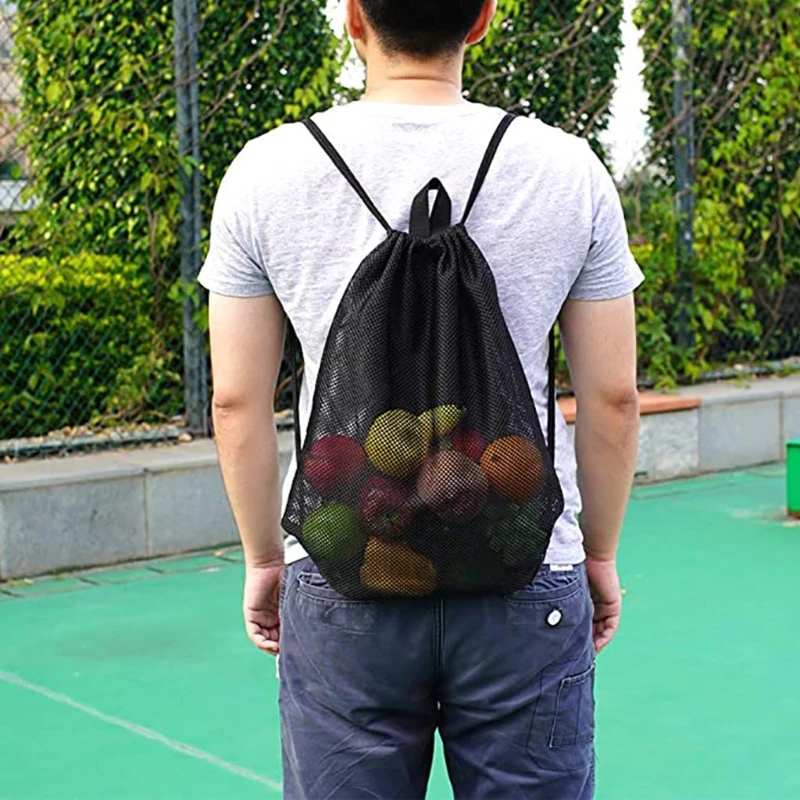 Top Trends: Heavy-duty Mesh Drawstring Bag Mesh Bag For Pool Toys, Mushroom, Beach, Swimming Shoppable Styles