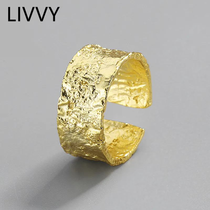 Top Trends: LIVVY Prevent Allergy Silver Color Wedding Rings New Creative Geometric Handmade Accessories Jewelry Gifts Trendy Shoppable Styles