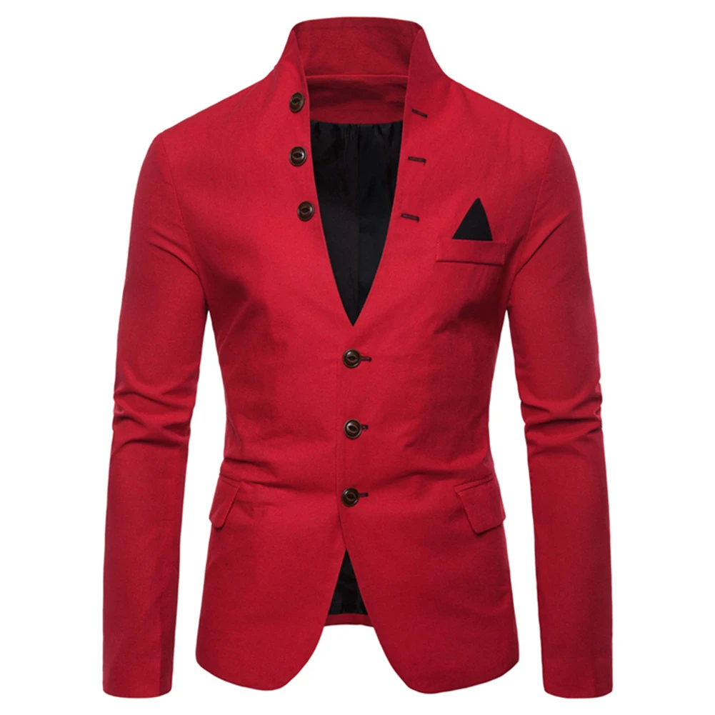 Top Trends: Men Sl-im Fits Social Blazer Spring Autumn Fashion Solid Wedding Dress Jacket Men Casual Business Male Suit Jacket Blazer Gentle Shoppable Styles - Image 4