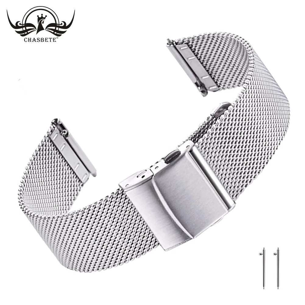 Top Trends: Stainless Steel Mesh Watch Band For Mens Women, Quick Release Mesh Watch Straps 16mm 18mm 19mm 20mm 21mm 22mm Shoppable Styles