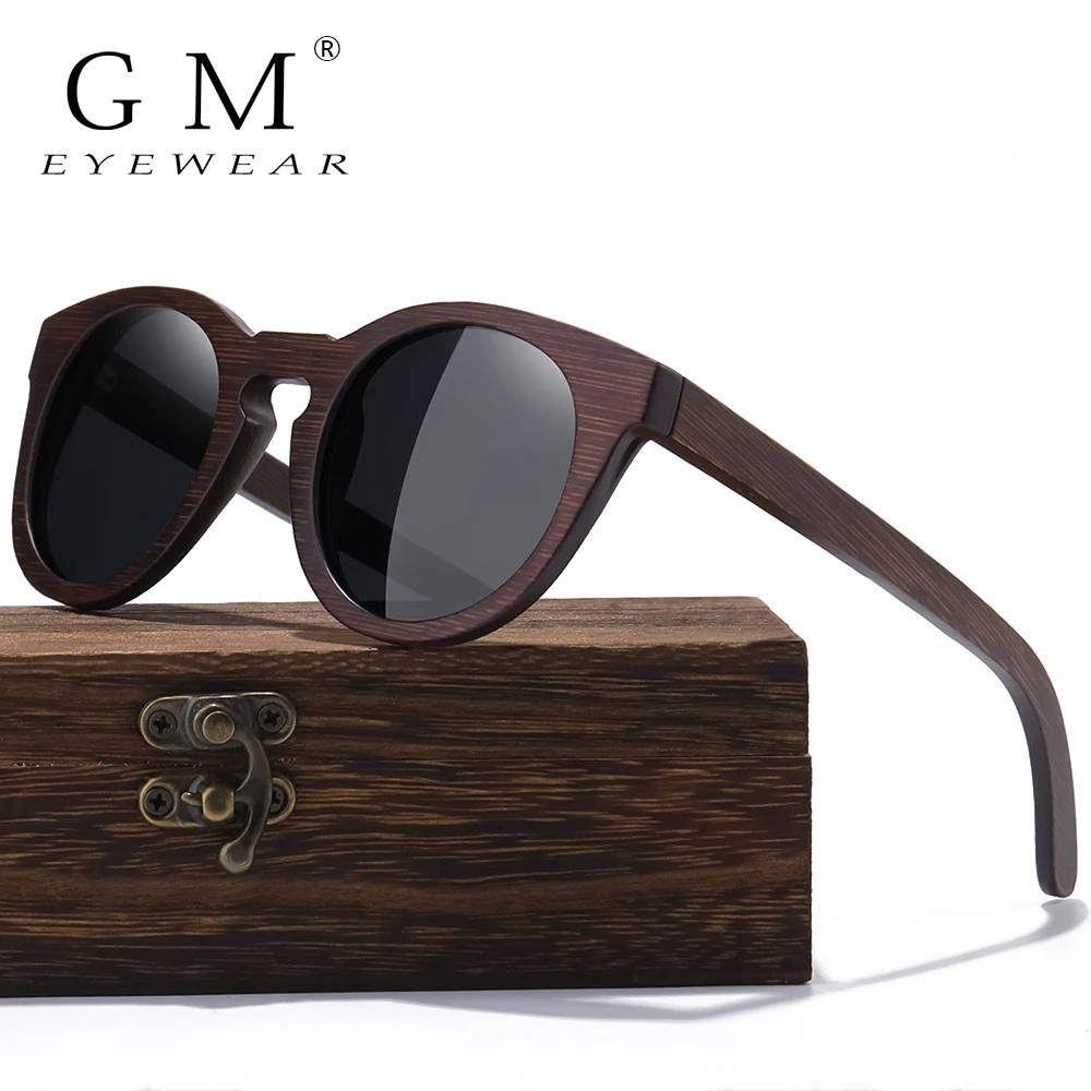 Top Trends: GM Brand Desgin Spring New Style 100% Bamboo Polarized Sunglasses Men Women Fashion Glasses UV400 Wooden Square Box Shoppable Styles