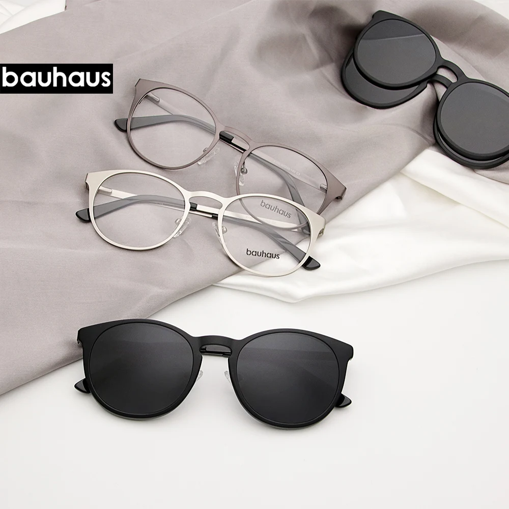 Top Trends: X106 Bauhaus Metal Magnet Frame Glasses For Man Or Woman Shoppable Styles