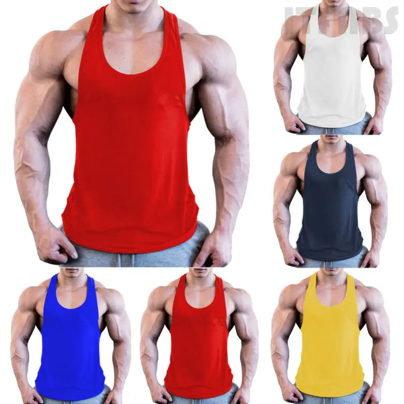 Top Trends: Gym Men Muscle Sleeveless Shirt Tank Top Bodybuilding Sport Fitness Workout Stringer Weight Singlets Breathable Running T-Shirt Shoppable Styles