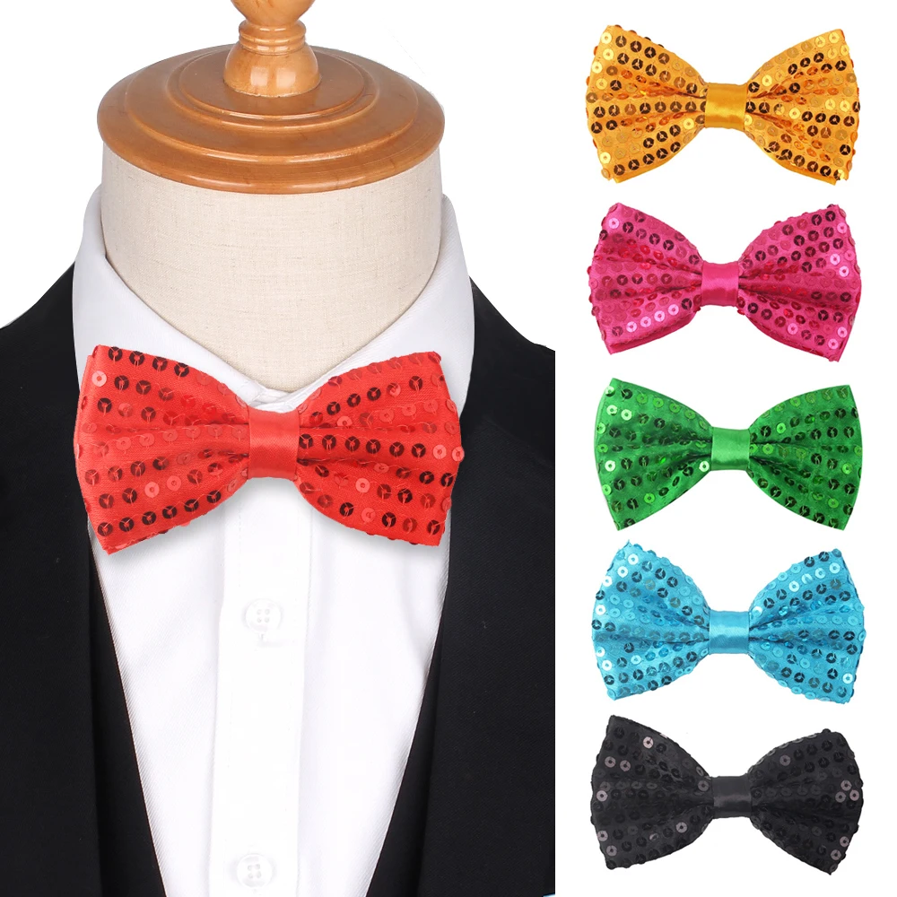 Top Trends: Party Bowties For Men Women Sequins Bow Tie Tuxedo Adjustable Girls Bow Ties For Wedding Bow Ties Accessories Butterfly Cravat Shoppable Styles