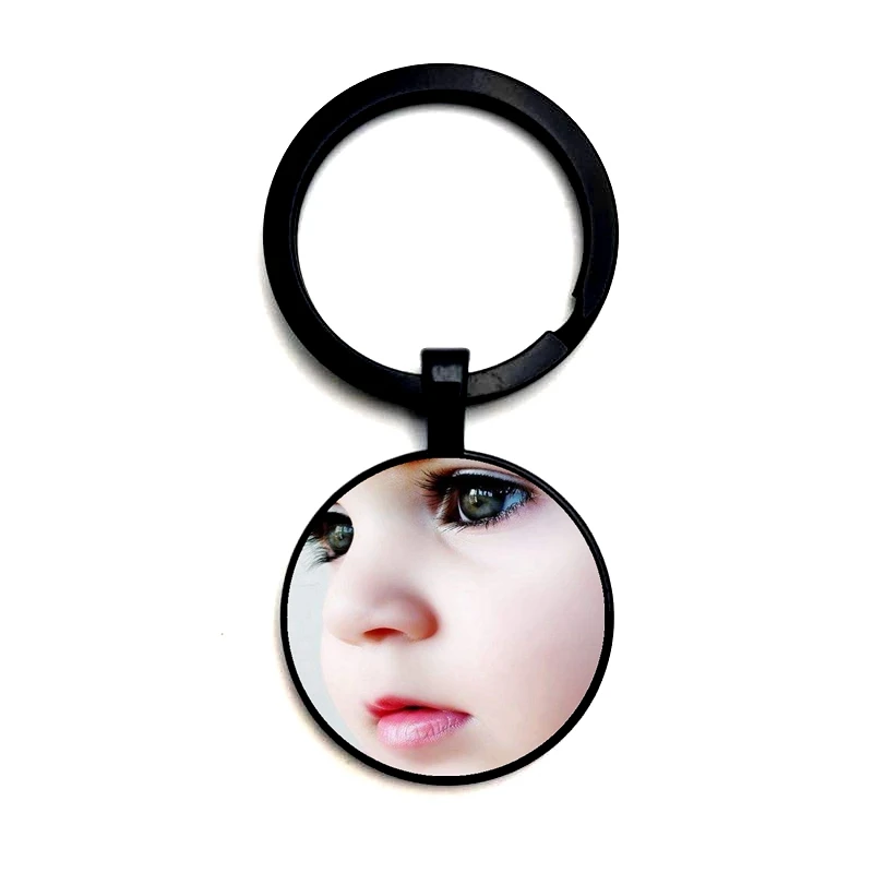 Top Trends: Customized Photo Glass Round Keychain Personalized Parent Siblings Children Art Photo Private Handmade Family Keychain Gift Shoppable Styles