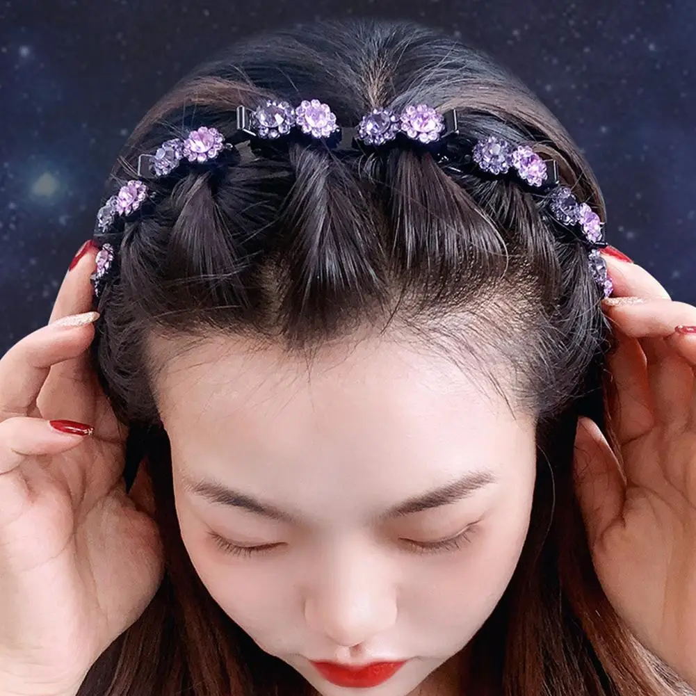 Top Trends: 1pcs Double Layer Bands Clip Hairbands Fashion Plastic Braided Headband Punk New Knitting Womens Headwear Hair Accessories Shoppable Styles - Image 2