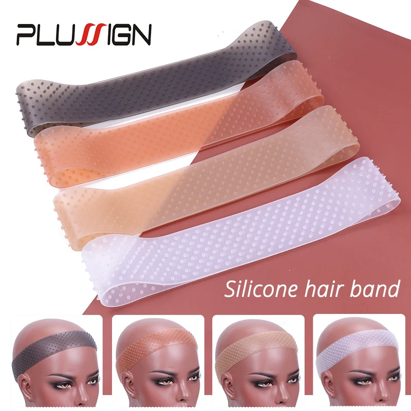 Top Trends: 3-5Pcs Cheap Wig Grip Headband For Lace Frontal Wigs Silicone Hair Fix Band Wig Elastic Band Medium Large Size Sport Headband Shoppable Styles