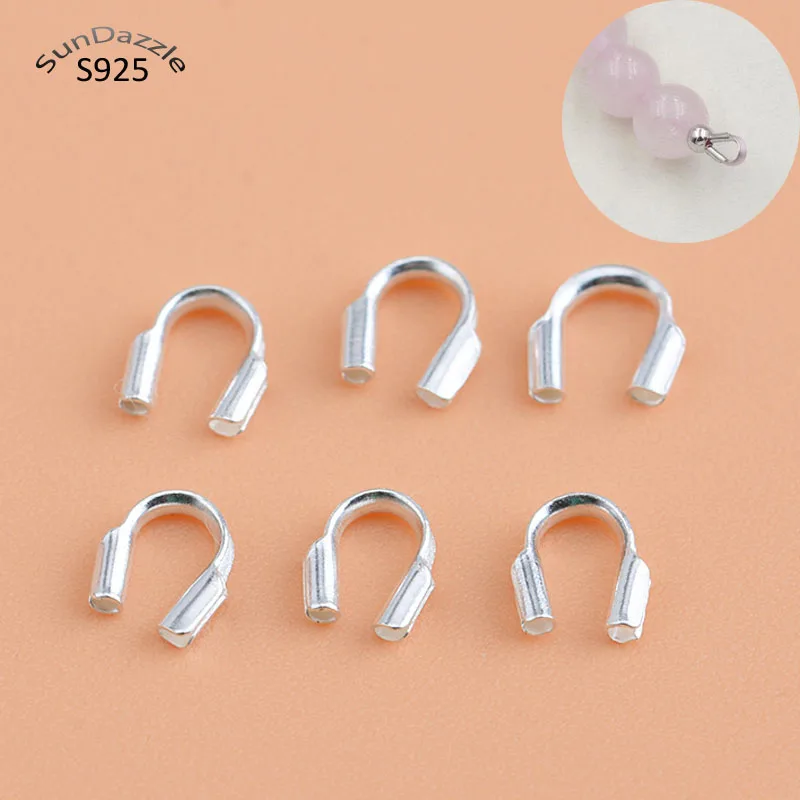 Top Trends: Genuine Real Pure Solid 925 Sterling Silver U Shape Clasps Connector Wire Protector Wire Guard End Buckle DIY Jewelry Making Shoppable Styles