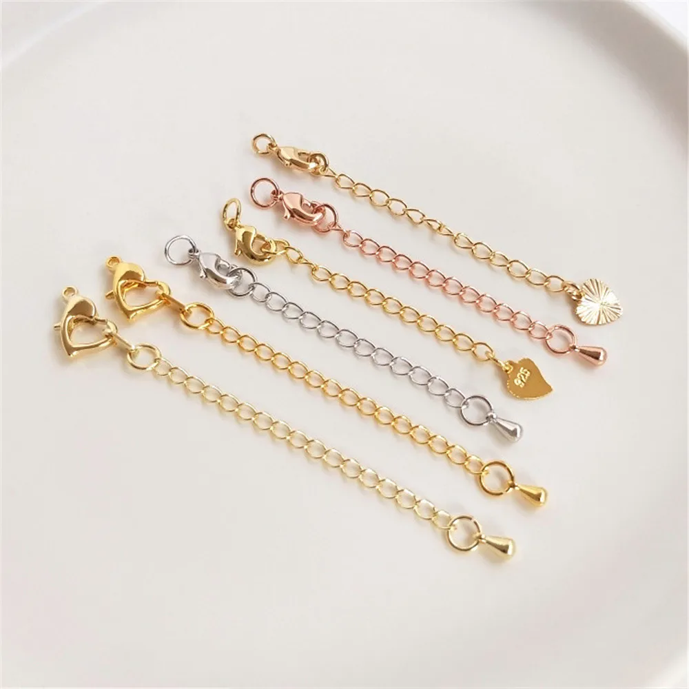 Top Trends: Tail Chain Extension Chain 18K Real Gold White Gold Rose Gold Bracelet Necklace DIY Accessories Jewelry Materials Shoppable Styles