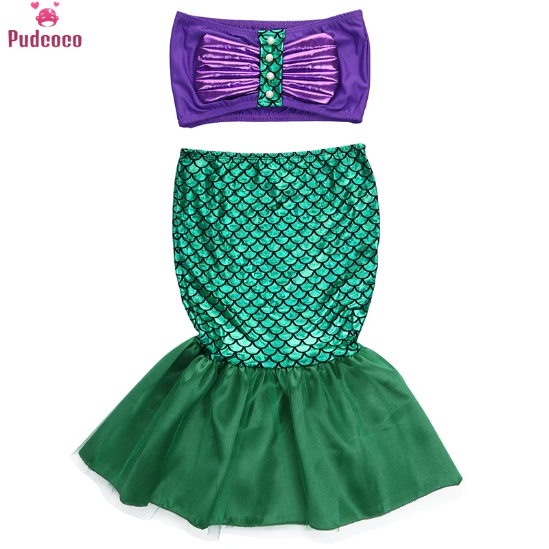 Top Trends: Cosplay Girls Costume Dresses The Little Mermaid Tail Princess Ariel Dress Cosplay Costume Kids For Girl Fancy Dress Shoppable Styles