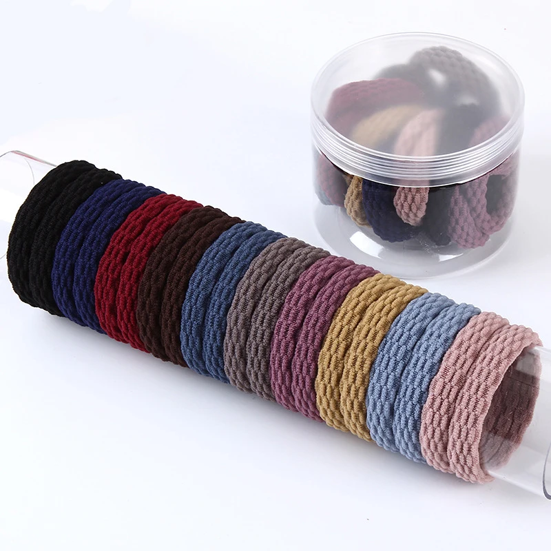 Top Trends: 10pcs / lot New High Elastic Hairbands Women Girl Simple Basic Rubber Bands Ponytail Holders Scrunchies Fashion Hair Accessories Shoppable Styles