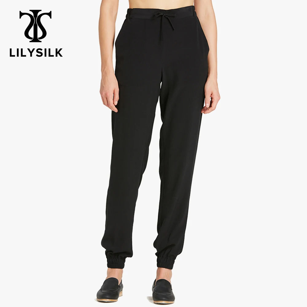 Top Trends: LILYSILK Silk Pants Women's Black Elastic Waist Shoppable Styles