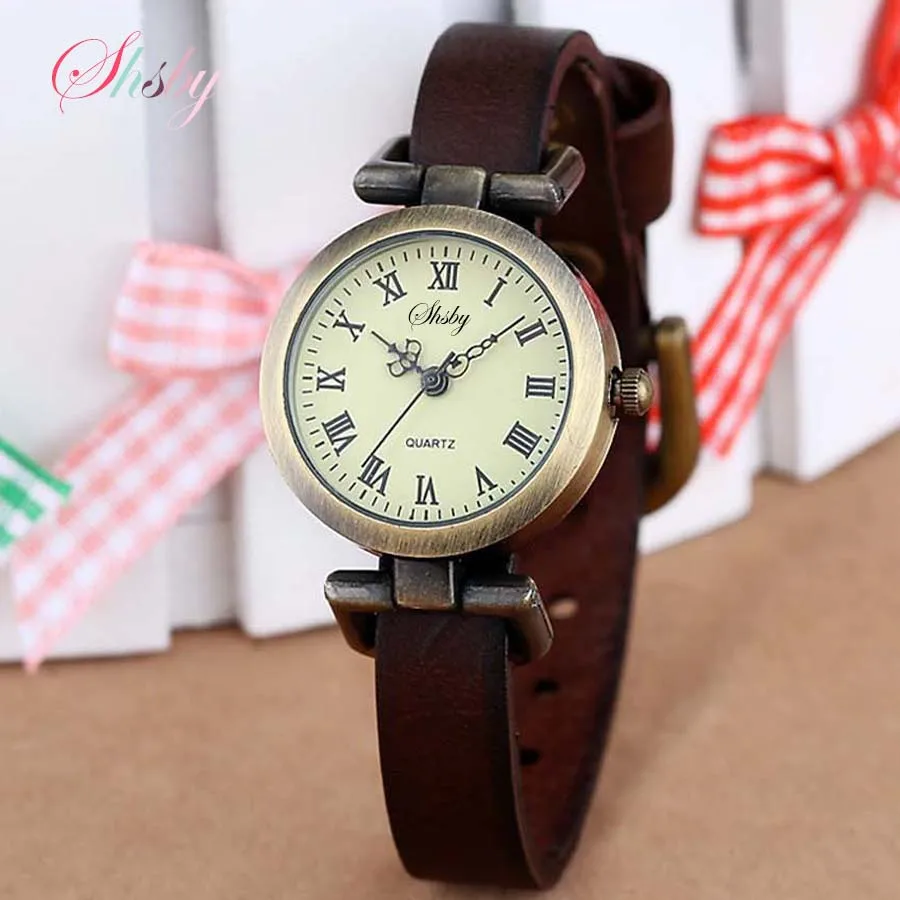 Top Trends: Shsby New Fashion Hot-Selling Leather Female Watch ROMA Vintage Watch Women Dress Watches Shoppable Styles