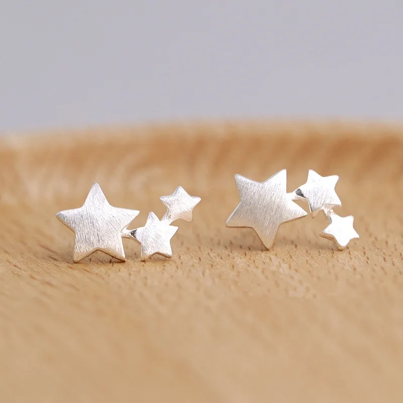 Top Trends: 925 Sterling Silver Star Stud Earrings For Women Elegant Wedding Jewelry Pendientes Mujer Moda Brincos Shoppable Styles