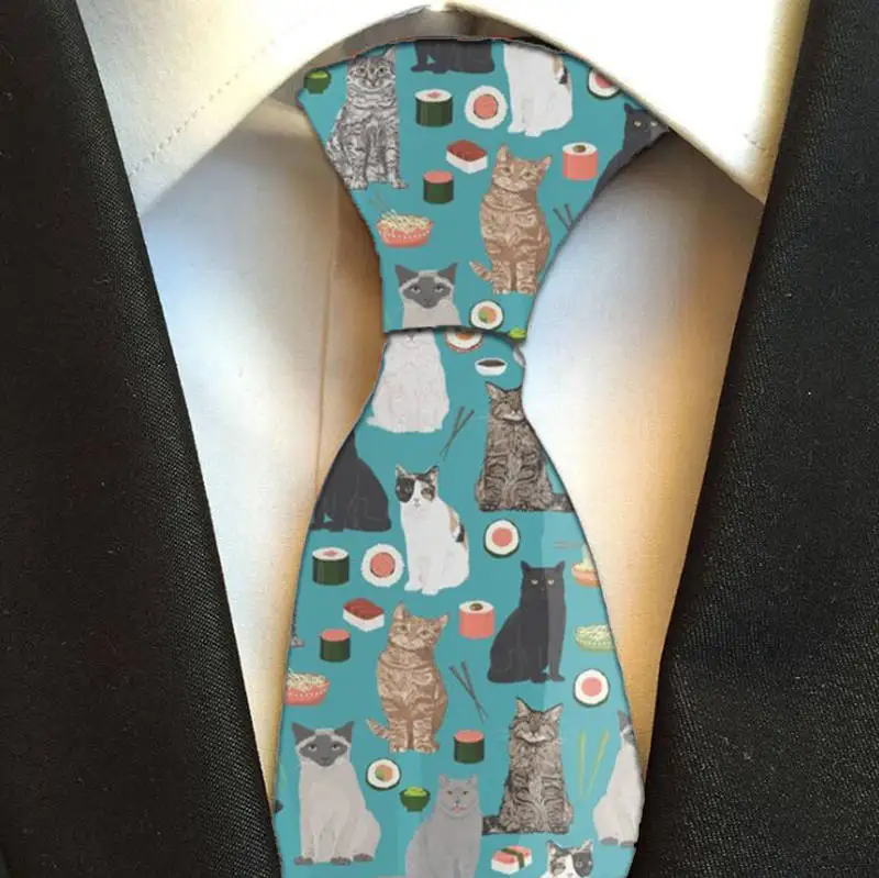 Top Trends: Cartoon Dog Sunflower Print Tie Casual Slim High-quality 8cm Nylon Men Women Necktie Funnny Harajuku Party Dinner Female Men Tie Shoppable Styles - Image 6