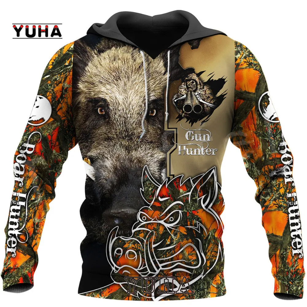 Top Trends: Newest Boar Hunter Animal Hunting Camo Tattoo 3DPrint Pullover Newfashion Streetwear Sweatshirts / Hoodies / Jacket Shoppable Styles - Image 4