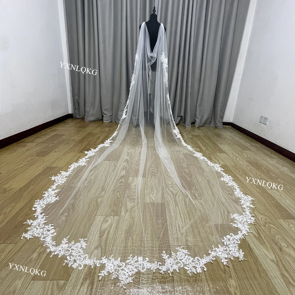 Top Trends: Real Photos 3Meters Lace Wedding Bolero Romantic Tulle White Ivory Bridal Capes With Clip Wedding Accessories Shoppable Styles