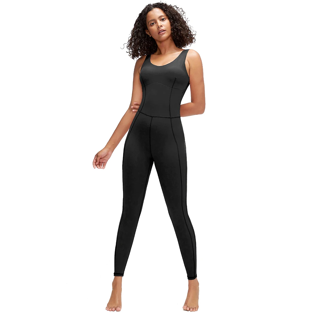 Top Trends: LUKITAS Yoga Jumpsuit Women One Piece Fitness Sports Yoga Running Nylon Gym Training Dancing Sleeveless Stretch Sports Wear S-XL Shoppable Styles - Image 5