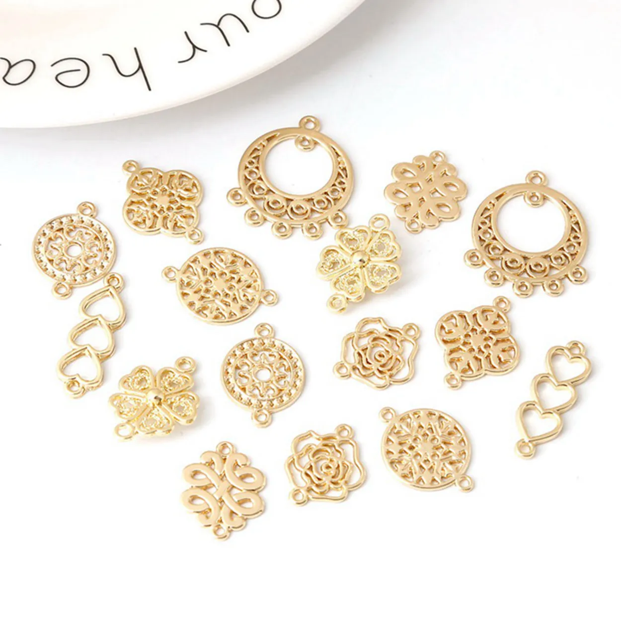 Top Trends: Light Gold Color Metal Earring Chandelier Connectors Bails Wholesale Lot For Jewelry Making DIY Dangle Earring Findings Shoppable Styles