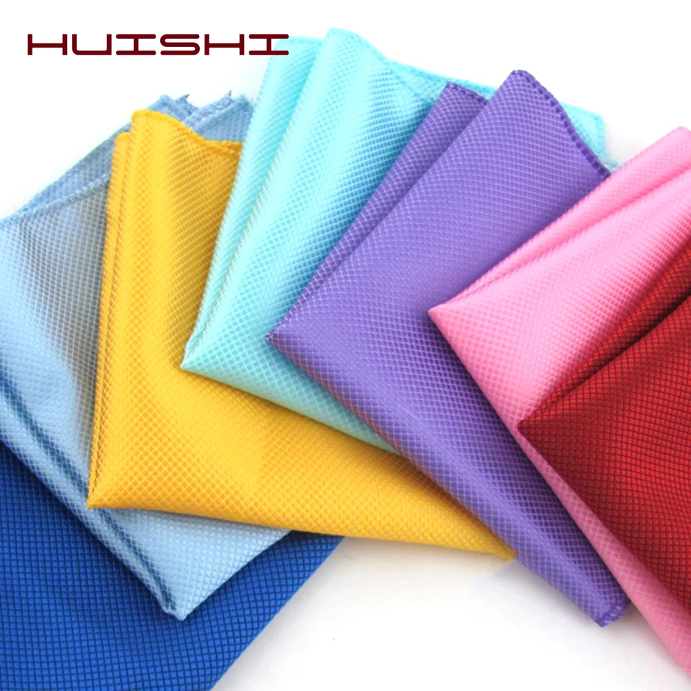 Top Trends: HUISHI Adut Pocket Square Handkerchief Solid Color Vintage Men Suit Handkerchief Breast Scarf Business Chest Towel Suit Napkin Shoppable Styles