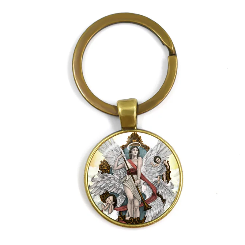 Top Trends: New Men Keychains Archangel St.Michael Protect Me Saint Shield Protection Charm Russian Orhodox Keyrings Jewelry For Holy Gift Shoppable Styles - Image 2