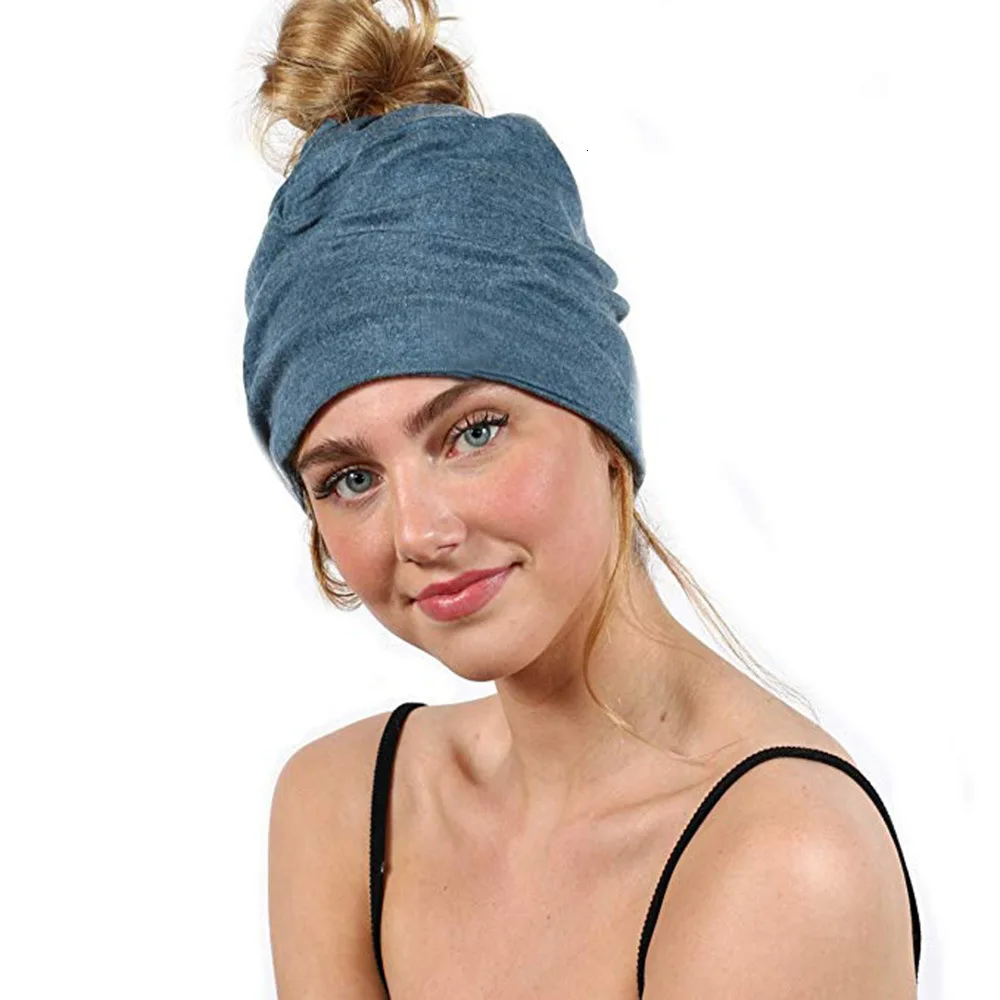 Top Trends: GKGJ Women Autumn Hat Winter Beanie Hat For Women Beanie With Hair Hole Ponytail Beanie Winter Hats For Running Sport Shoppable Styles