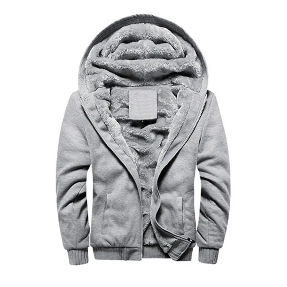 Top Trends: Men's Winter Hooded Jacket Pocket Fashion Sweatshirt Men's Long Sleeve Zip Hooded Sweatshirt Winter Men's Thermal Top Jacket Shoppable Styles