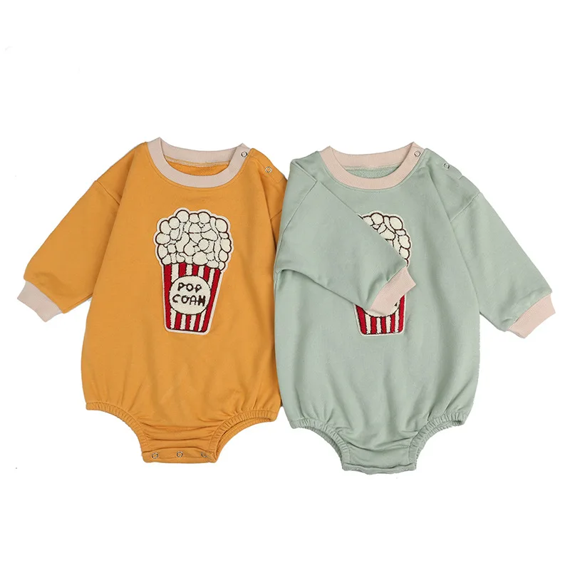 Top Trends: Baby Rompers Jumpsuit Newborn Infant Kids Baby Girls Boys Autumn Causal Bodysuits Popcorn Warm Long Sleeve Bebe Outfit 3-24M Shoppable Styles