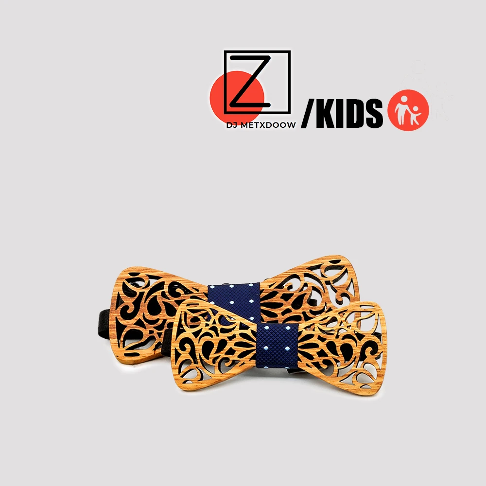 Top Trends: Parent-child Cute Kids Boys Wood Bow Tie Children Butterfly Type Bow Ties Girl Wooden Bow Ties For Men Set Corbatas Para Hombre Shoppable Styles