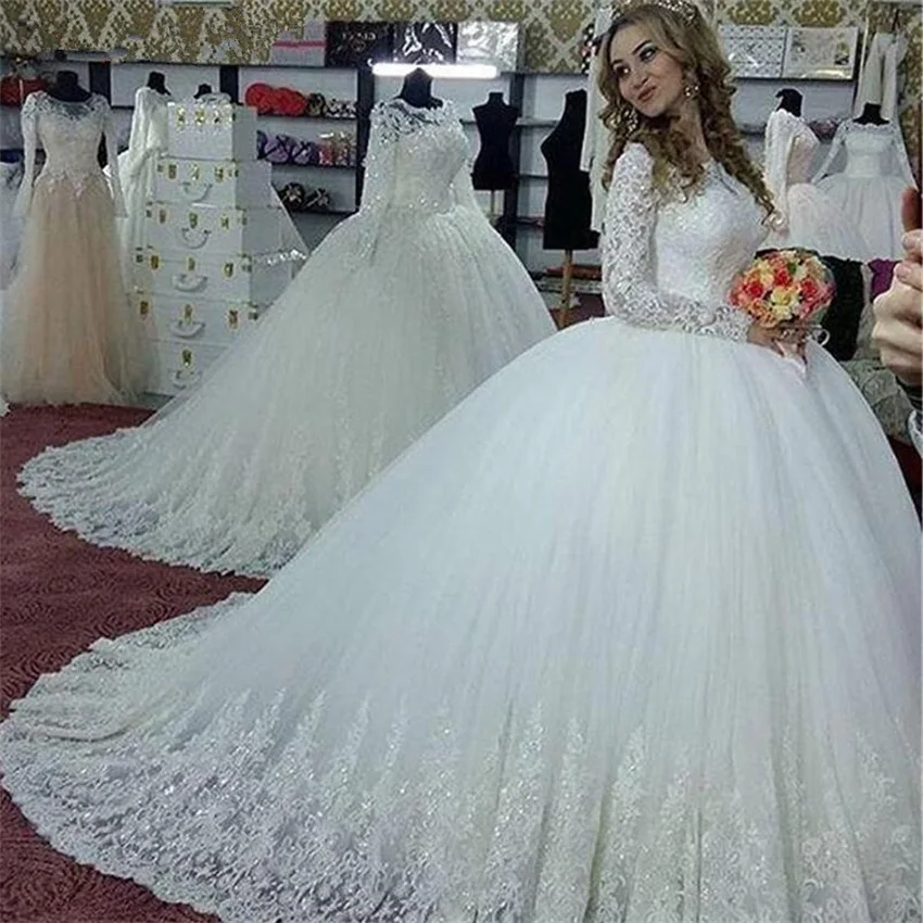 Top Trends: Vestidos De Noiva Long Sleeves Princess Wedding Dresses Puffy Vintage Ball Gown Dresses Bridal Gowns Robe De Mariage 2022 Shoppable Styles - Image 3