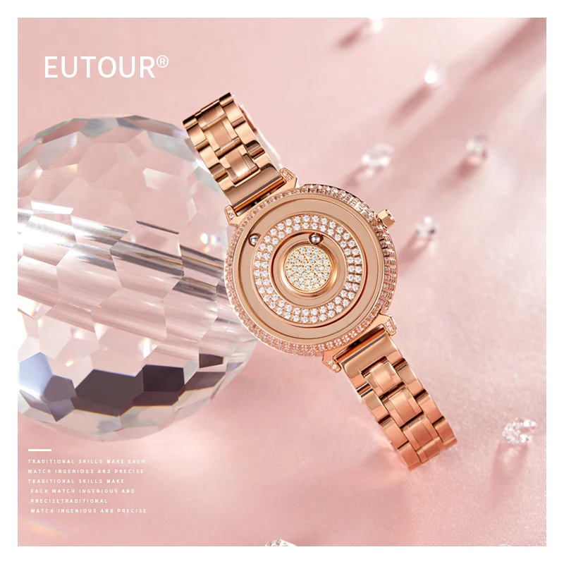 Top Trends: Eutour Original New Masonry Dial Women's Fashion Simple Quartz Watch Stainless Steel Strap E035 Shoppable Styles