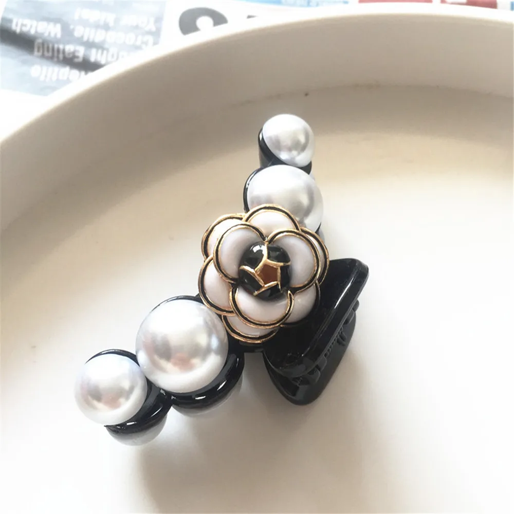 Top Trends: Hair Claw Clip Clamp For Women Girl Camellia Flower Floral Banana Pearl Korean Handmade Fashion Head Accessories Mujer Wholesale Shoppable Styles - Image 3