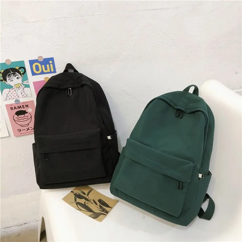 Top Trends: Waterproof Backpack Women Backpack Solid Women Shoulder Bag Black School Bag For Teenage Girl Children Backpacks Travel Bag Shoppable Styles