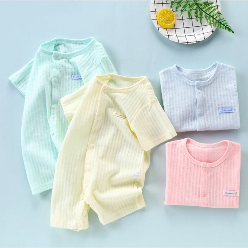 Top Trends: Summer Newborn Baby Rompers Cotton Infant Girls Clothes Short Sleeve Baby Jumpsuit Ropa Bebe Baby Boy Girl Clothing Baby Costume Shoppable Styles