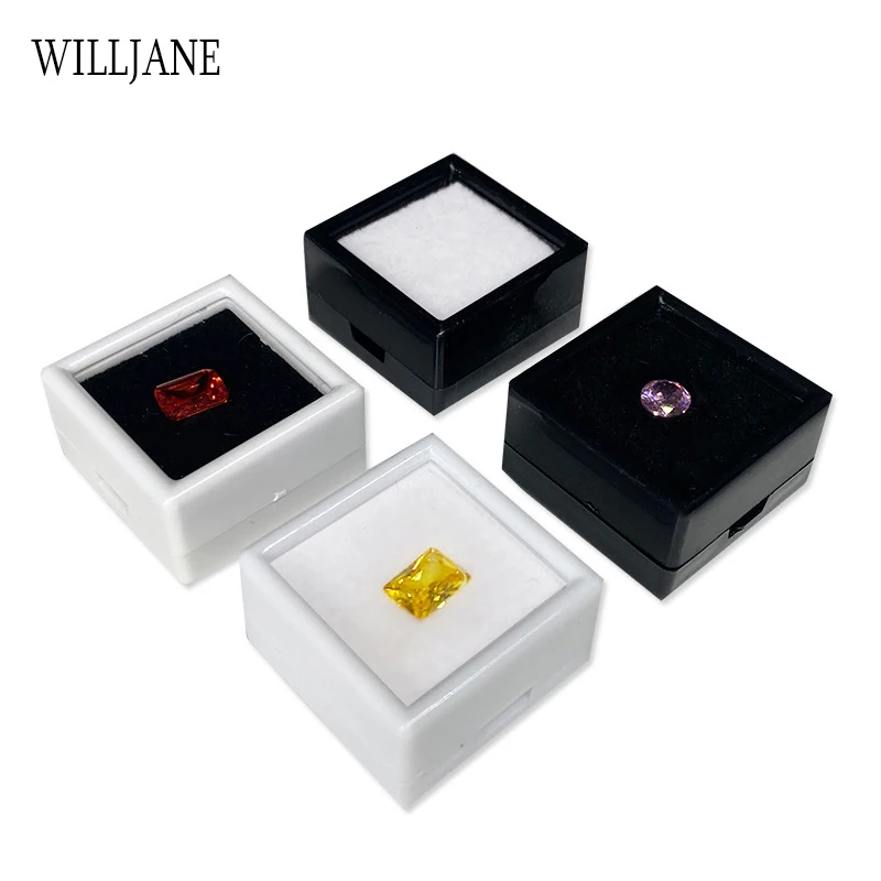 Top Trends: Wholesale 100pcs Gemstones Display Box Loose Diamond Packaging Organizer Case Jewelry Beads Pendant Holder Gem Storage Container Shoppable Styles