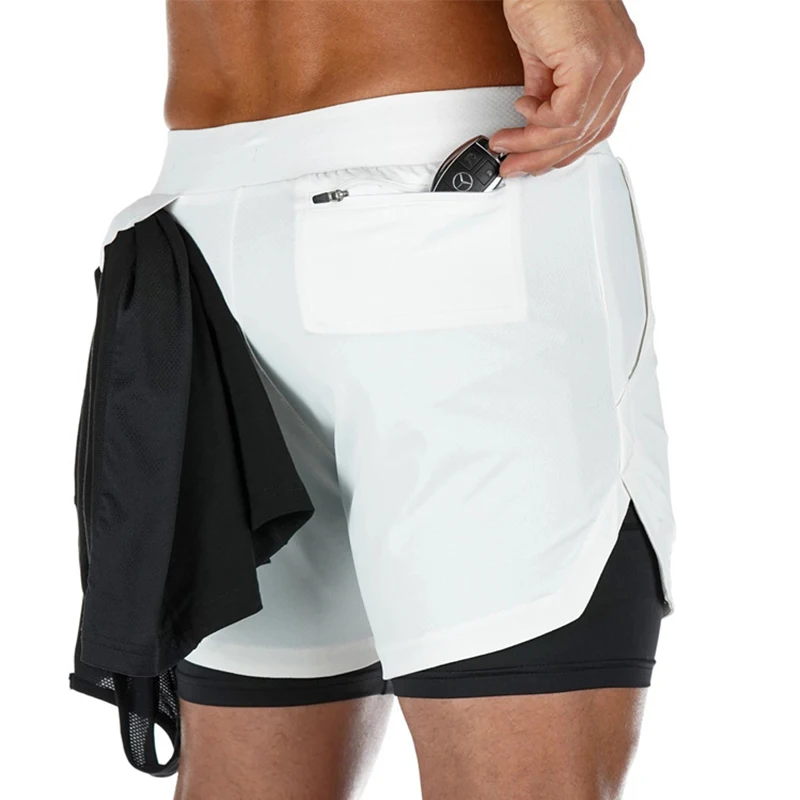 Top Trends: 2020 Summer Running Shorts Men 2 In 1 Sports Jogging Fitness Shorts Training Quick Dry Mens Gym Men Shorts Sport Gym Short Pants Shoppable Styles